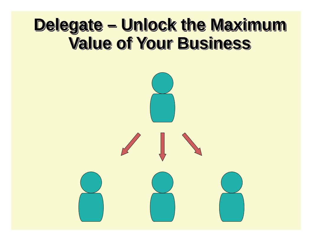 Delegate – Unlock the Maximum Value of Your Business